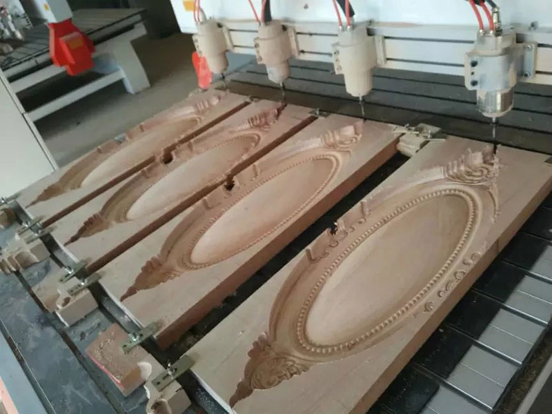 wood 2d flat carving,multi heads wood caring cnc router