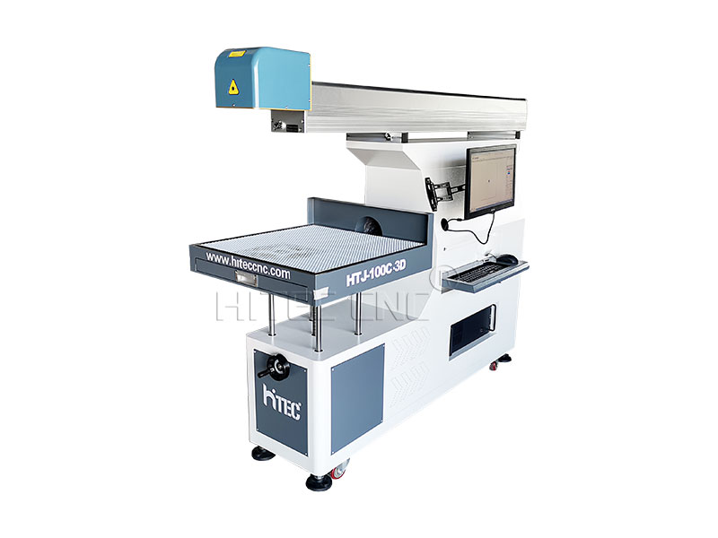 100w 3D dynamic large format co2 laser marking machine for paper card, leathe cutting