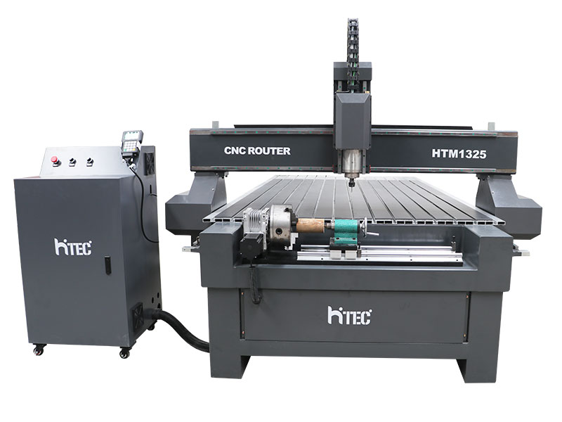 CNC router table machine with 4th rotary axis