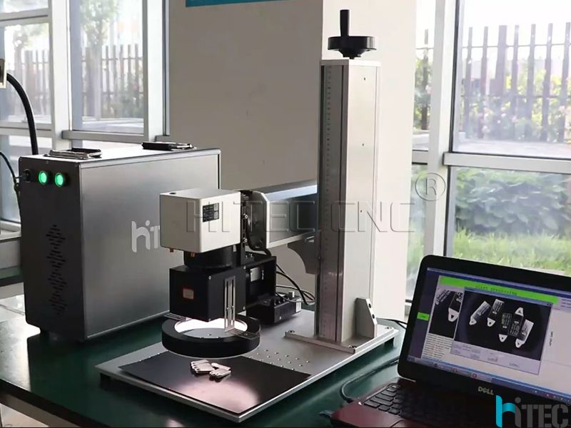 CCD camera equipped 100w fiber laser marking machine