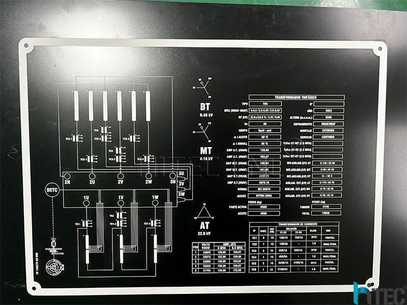 aluminum black color engraving