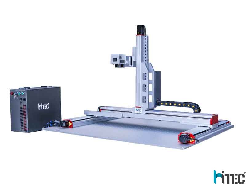 Hitec Mopa 50w 100w 200w 500w fiber laser XY moving table for large filed nameplate laser engraving machine