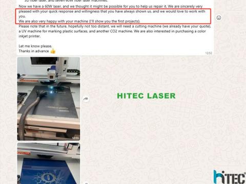Gravats J, Ros use Fiber laser marking machine 6090 in Spain