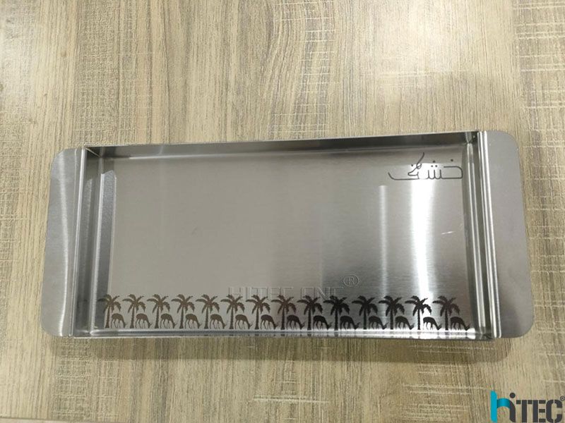 black color on stainless steel laser marking machine