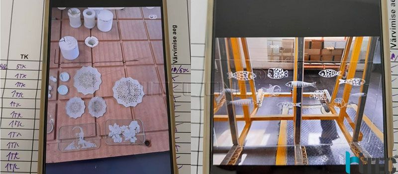 laser led mirror sandblating