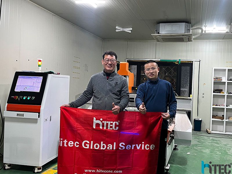 HITEC Laser marking machine working in South Korea